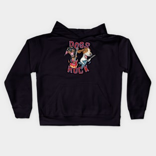 Dogs Rock Cute Funny Kids Hoodie